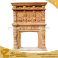 Luxury Marble Fireplace Mantel with carved angel statue